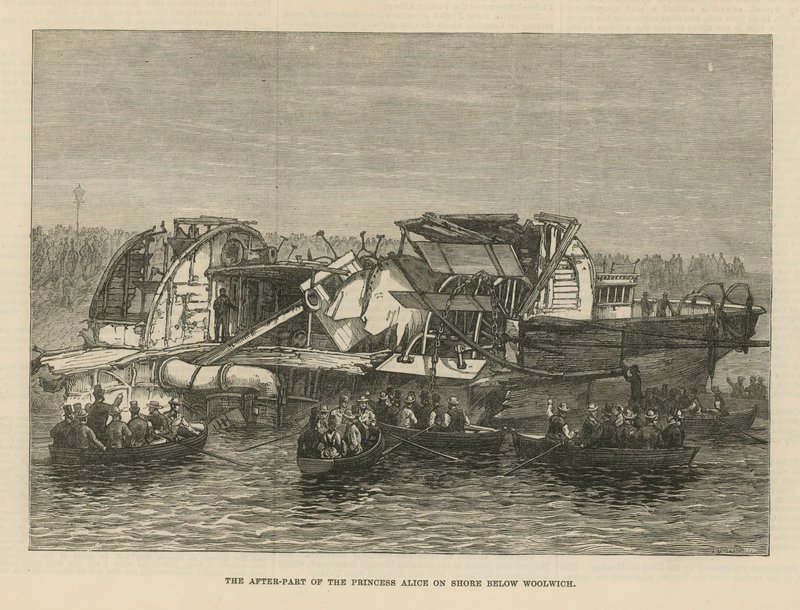 The Great Disaster on the Thames by English School