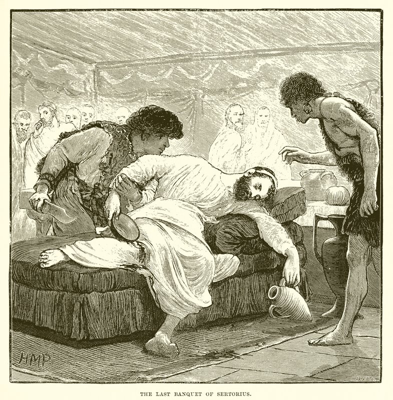 The last banquet of Sertorius by English School