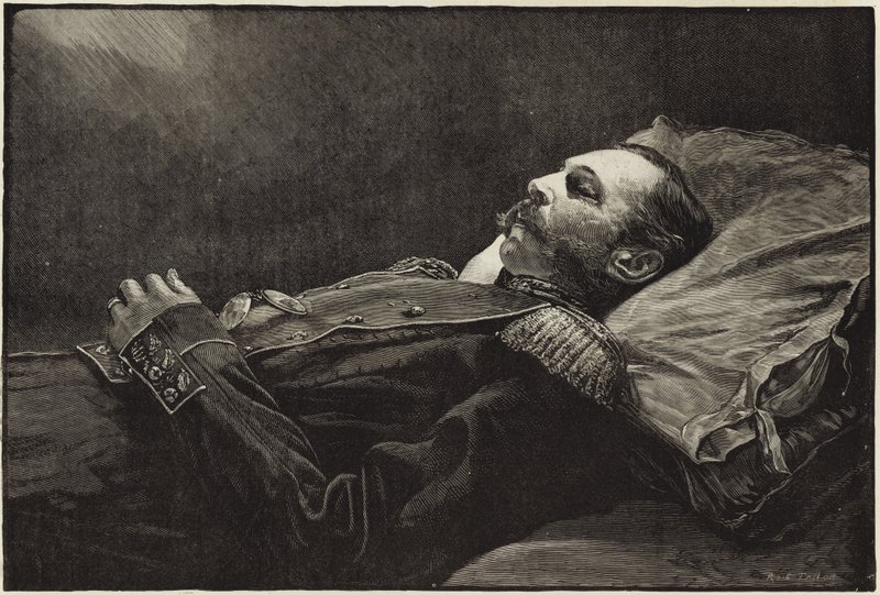The Late Emperor Alexander II of Russia After Death by English School