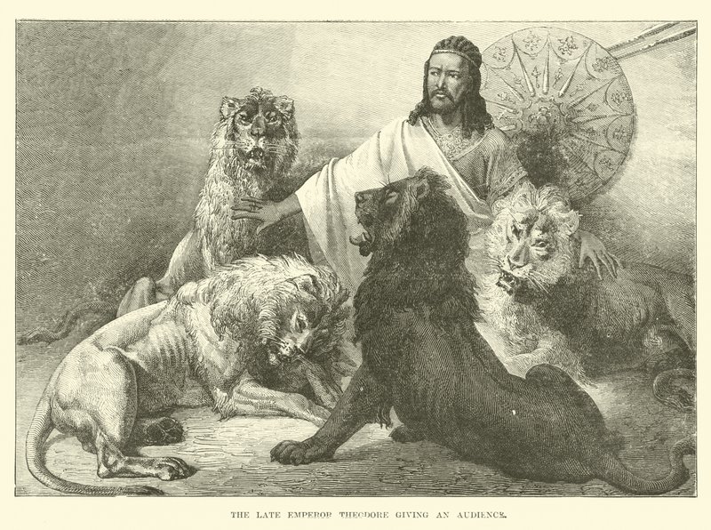 The Late Emperor Theodore Giving an Audience by English School