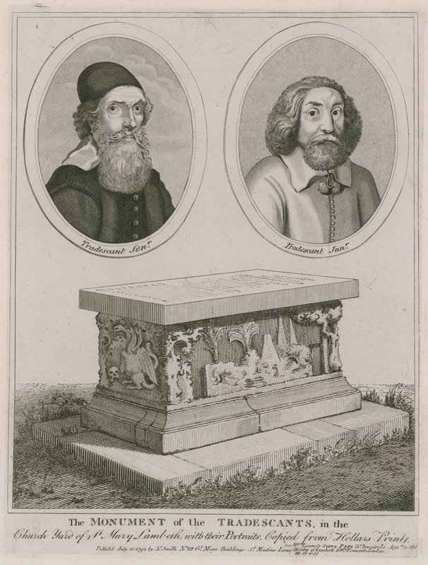 The Monument of the Tradescants in the Church Yard of St. Mary, Lambeth by English School