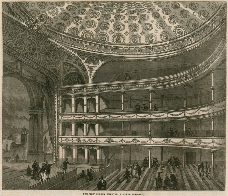 The new Surrey Theatre, Blackfriars Road, London by English School