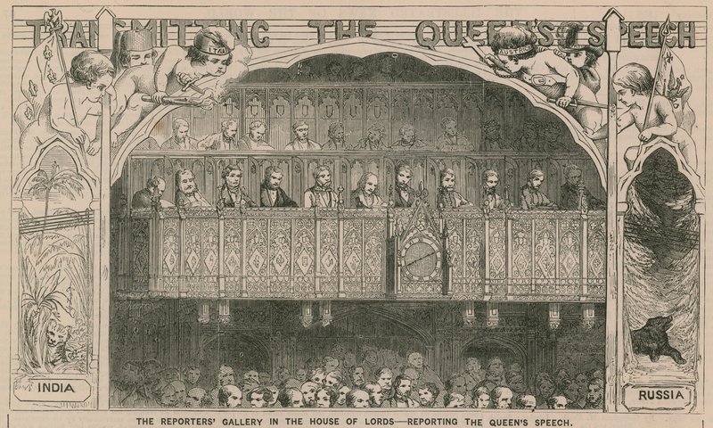 The Reporters Gallery in the House of Lords by English School