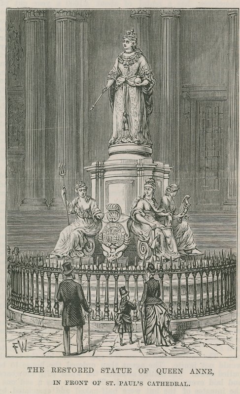 The Restored Statue of Queen Anne by English School