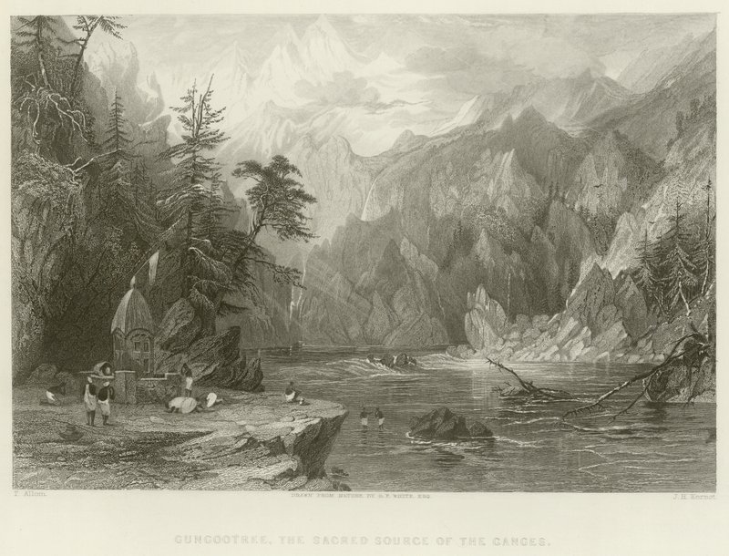 The Sacred Source of the Ganges by English School