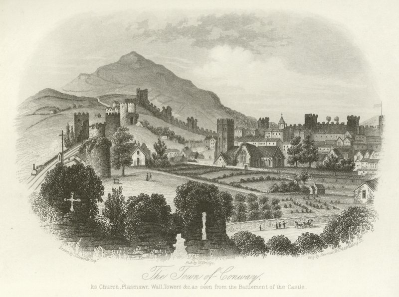 The Town of Conwy, North Wales by English School