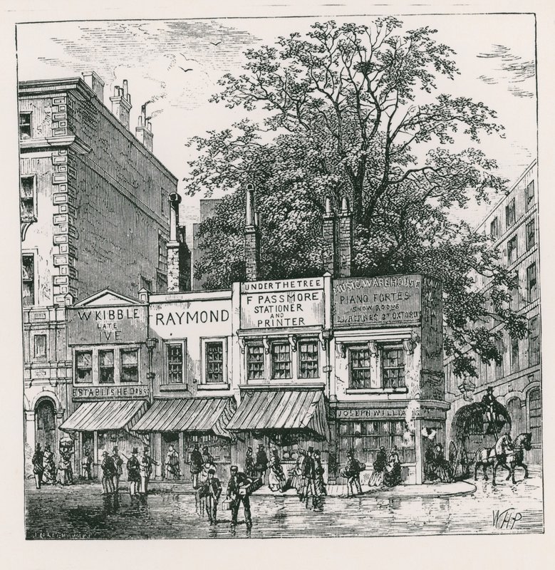 The Tree at the Corner of Wood Street, London by English School