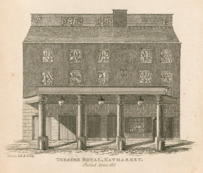 Theatre Royal, Haymarket, London, pulled down 1821 by English School