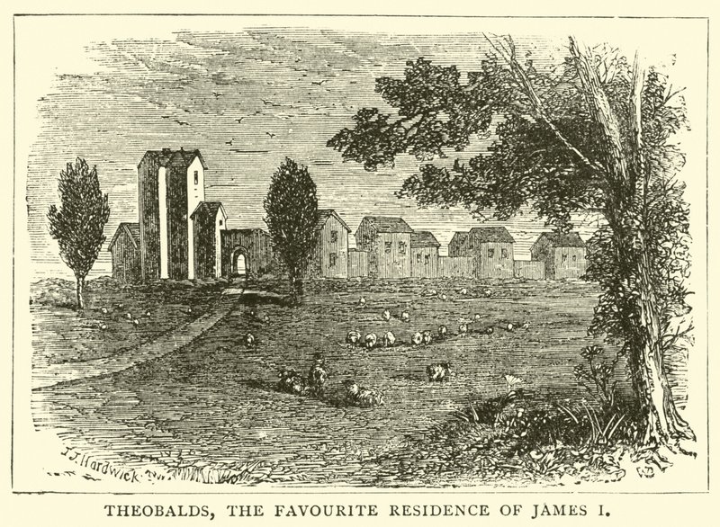 Theobalds, the favourite residence of James I by English School