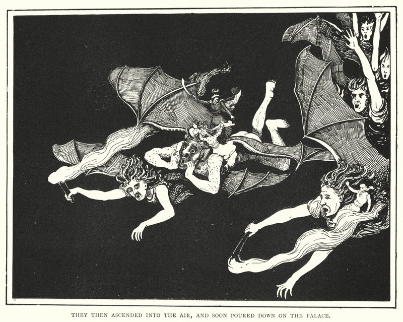They Then Ascended into the Air, and Soon Poured Down on the Palace by English School