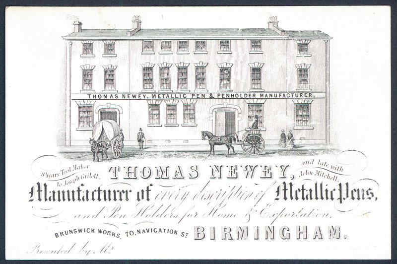 Thomas Newey, manufacturer of metallic pens by English School