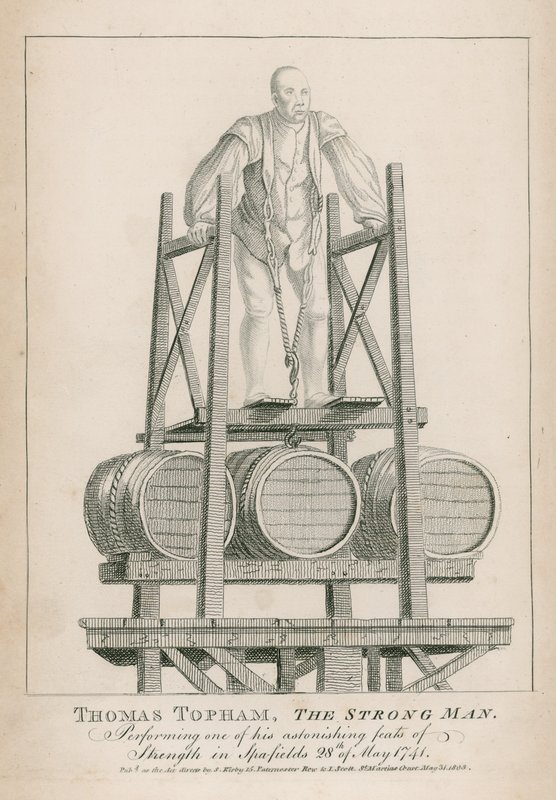 Thomas Topham, the strong man of Islington by English School