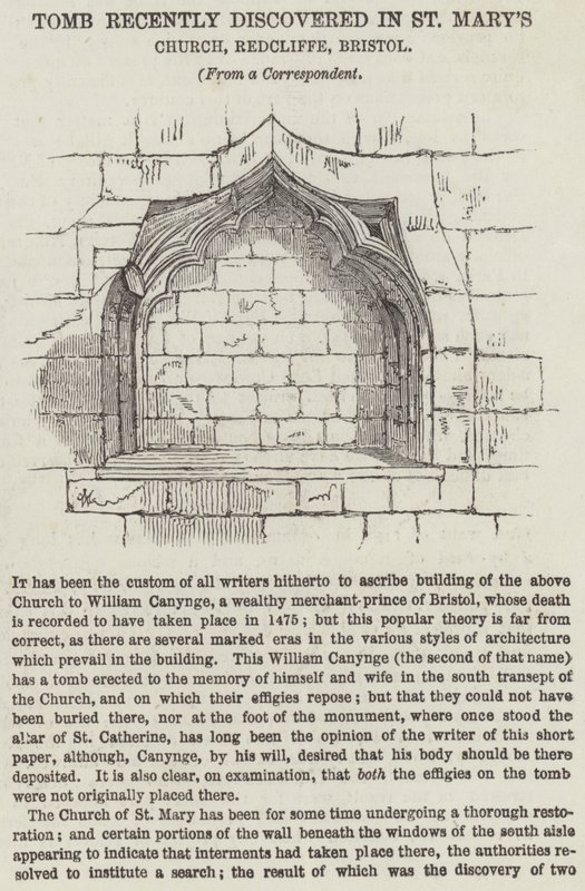 Tomb recently discovered in St Mary