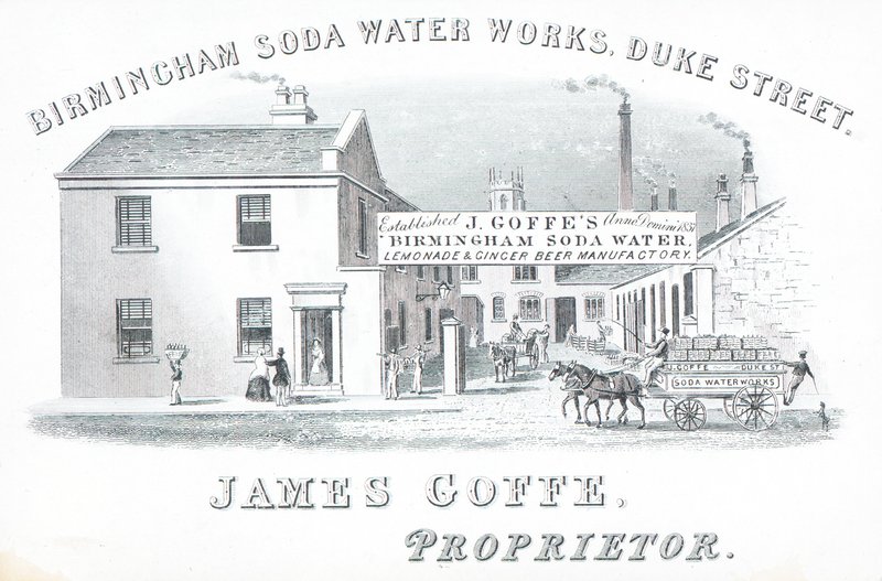 Trade card, Birmingham Soda Water Works by English School