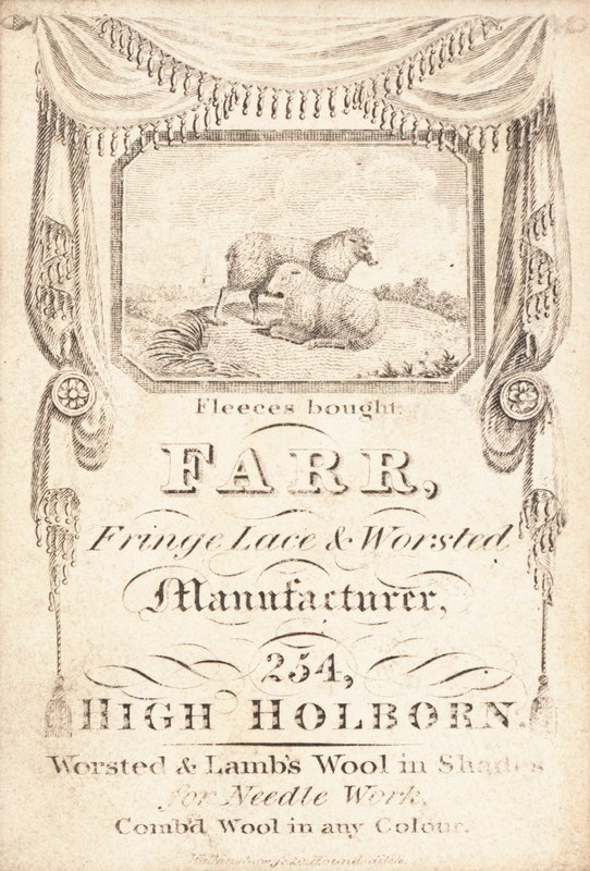 Trade Card, Farr by English School