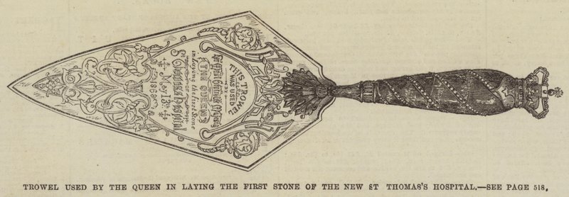 Trowel used by the Queen in Laying the First Stone of the New St Thomas