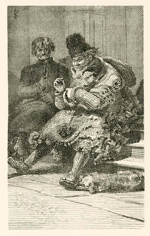Two Bone Pickers by English School