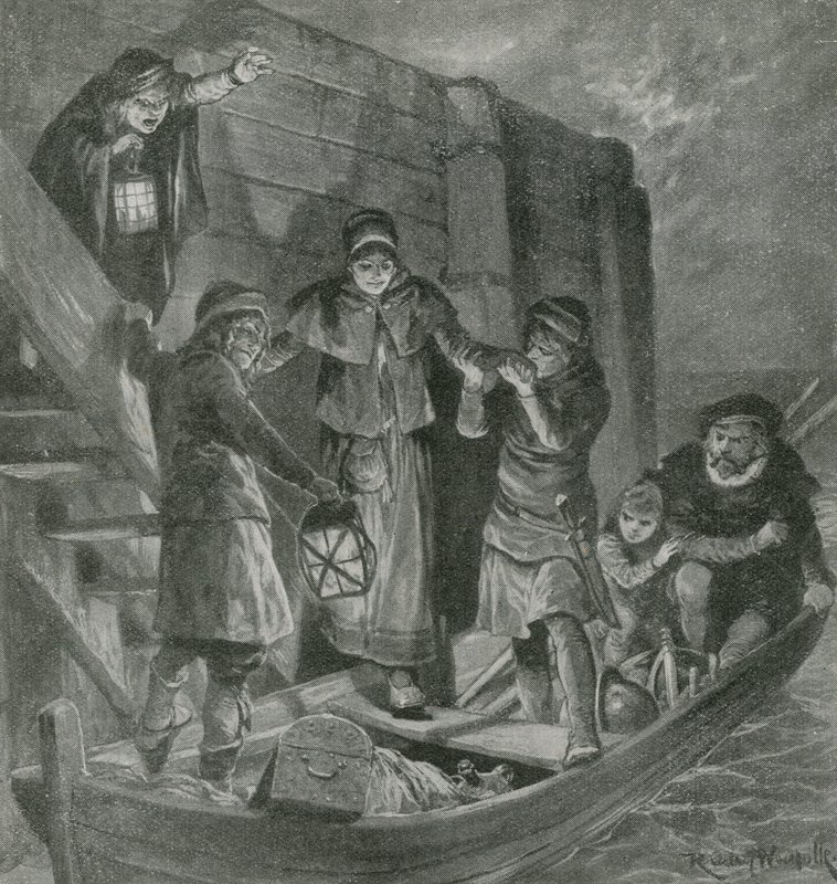 Tycho Brahe Sails Away from His Island in the Darkness of Night by English School