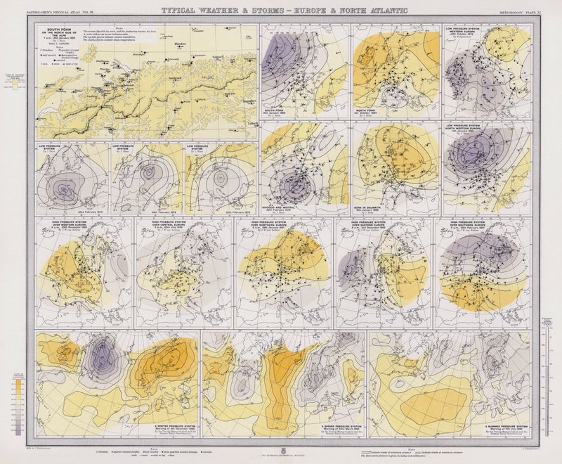 Typical Weather and Storms, Europe and North Atlantic by English School