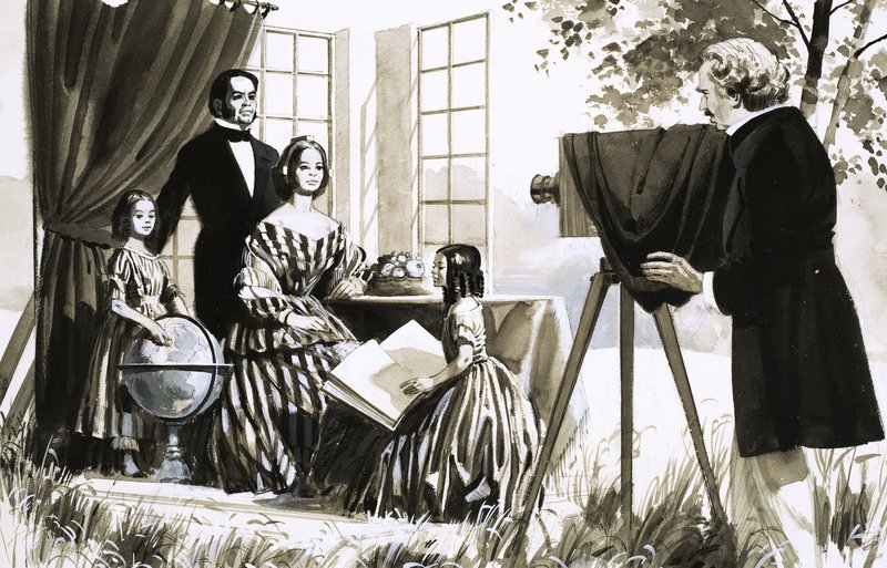 Unidentified Family Being Photographed by English School