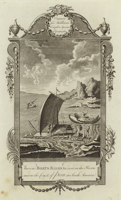 Various Boats, Barks, etc., Used in the Rivers and on the Coasts of Peru in South America by English School