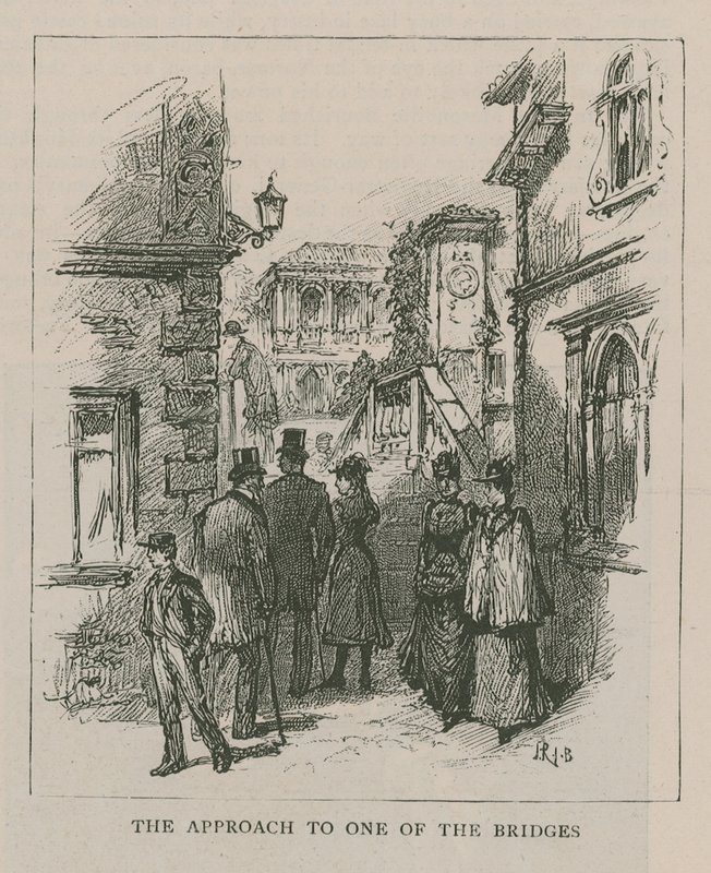 Venice in London: Sketches at Olympia - The approach to one of the bridges by English School