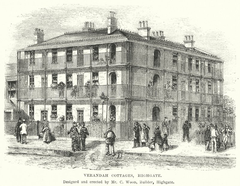 Verandah Cottages, Highgate by English School