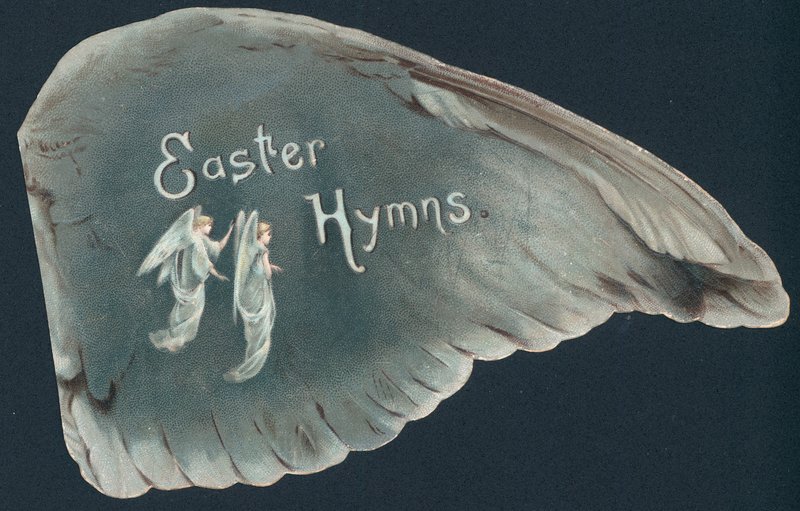 Victorian Easter card - Easter Hymns by English School