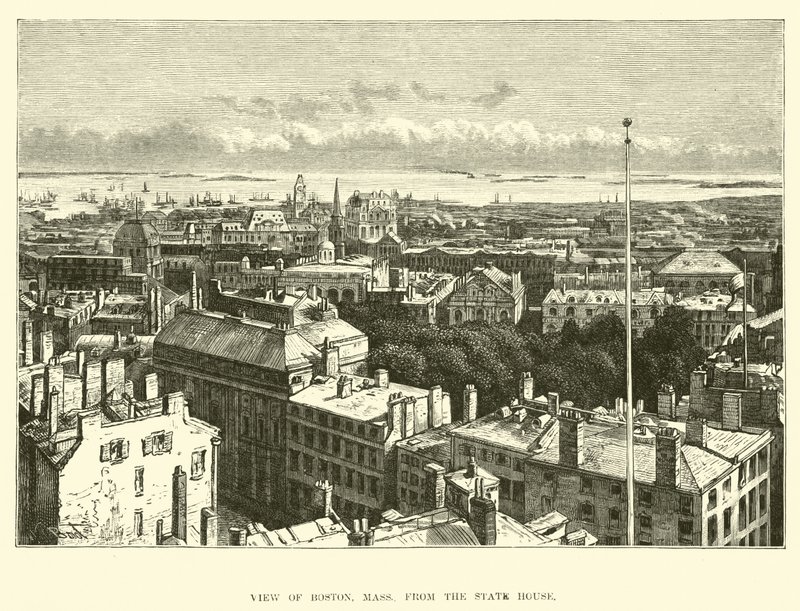 View of Boston, Massachusetts from the State House by English School