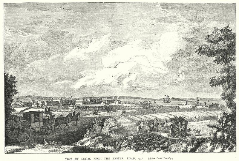 View of Leith, from the Easter Road, 1751 by English School