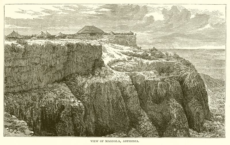 View of Magdala, Abyssinia by English School