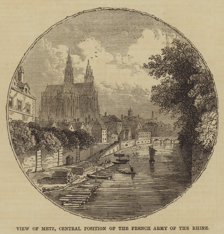 View of Metz, Central Position of the French Army of the Rhine by English School