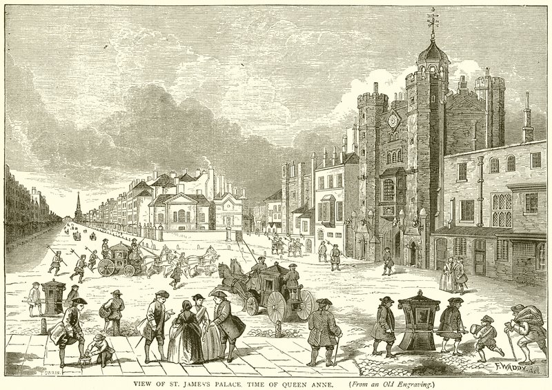 View of St. Jamess Palace, Time of Queen Anne by English School
