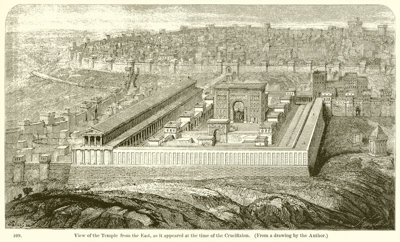 View of the Temple from the East, as It Appeared at the Time of the Crucifixion by English School