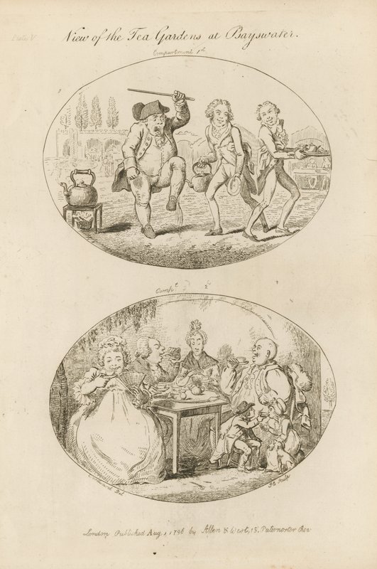 View of the Tea Gardens at Bayswater by English School