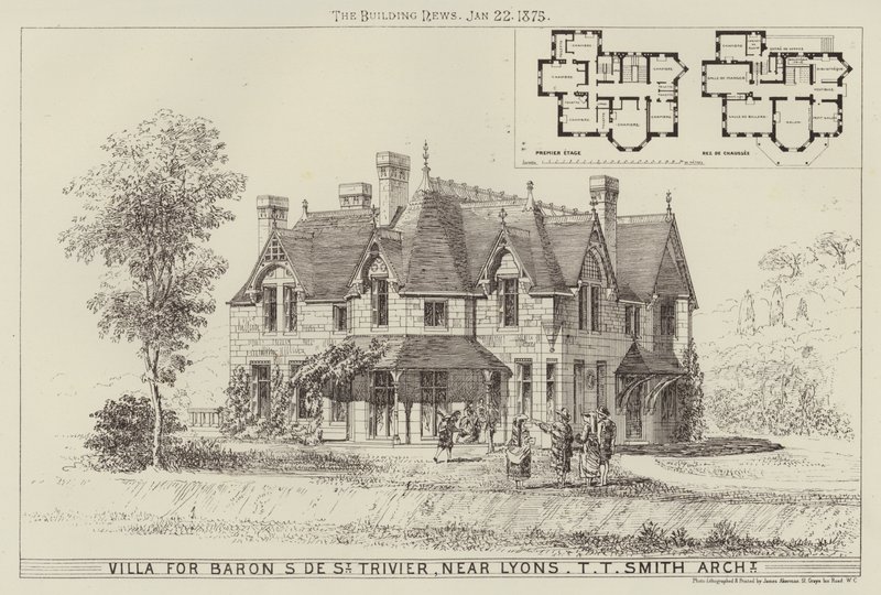 Villa for Baron S de St Trivier, Near Lyons by English School