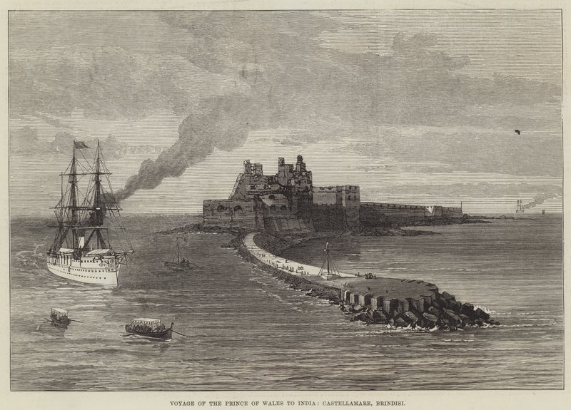 Voyage of the Prince of Wales to India, Castellamare, Brindisi by English School