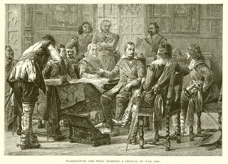 Wallenstein and Tilly Holding a Council of War (1626) by English School