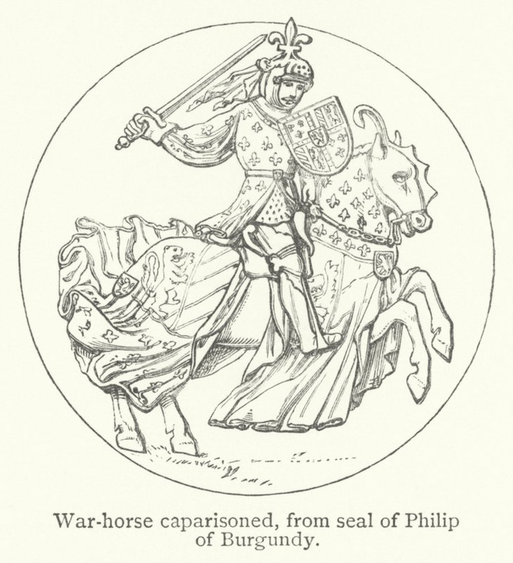 War-horse Caparisoned by English School