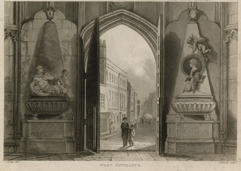 West entrance, Westminster Abbey, London by English School