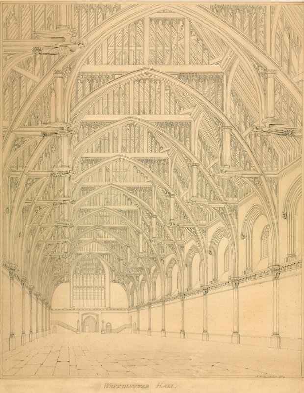 Westminster Hall, 1814 by English School