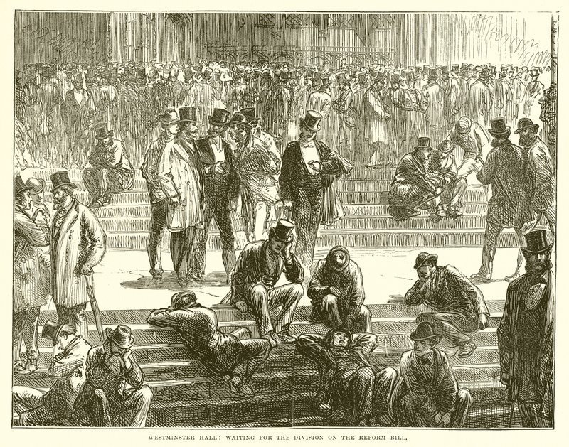 Westminster Hall: Waiting for the Division on the Reform Bill by English School