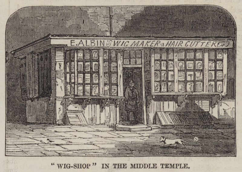 "Wig-Shop" in the Middle Temple by English School