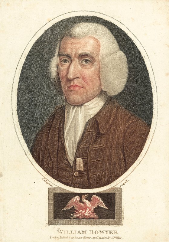 William Bowyer, English Printer and Editor (engraving) by English School