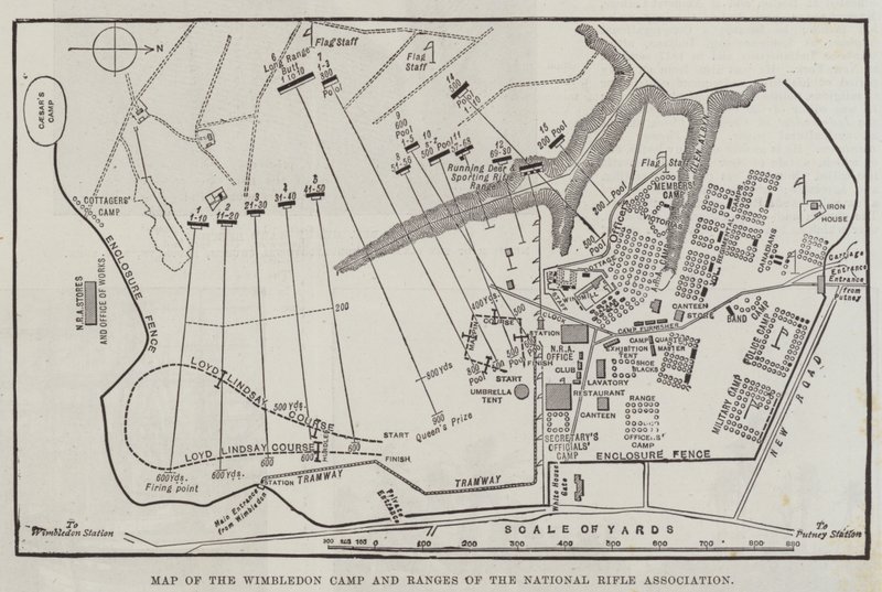 Wimbledon Camp (engraving) by English School