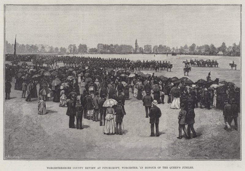 Worcestershire County Review at Pitchcroft, Worcester, in Honour of the Queen