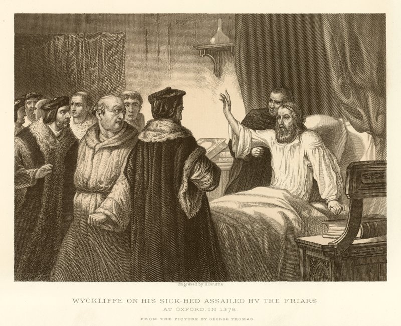 Wyckliffe on His Sick Bed Assailed by the Friars by English School