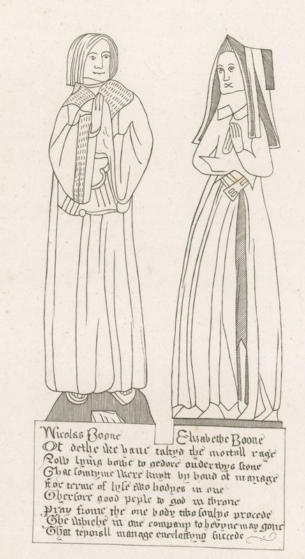 Statue, Tomb of Nicholas Boone and Elizabeth Boone by English School