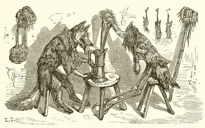The Fox and the Stork by Ernest Henry Griset