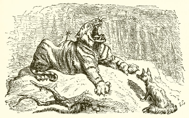 The Fox and the Tiger by Ernest Henry Griset